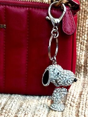 Peanuts Snoopy 3D Bling Keychain - Bag Charm. NWTs